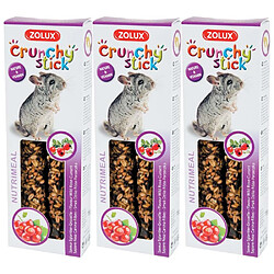 ZOLUX Crunchy stick pour chinchillas saveur églantine et groseilles (Lot de 3). Crunchy stick pour chinchillas saveur églantine et groseilles (Lot de 3)