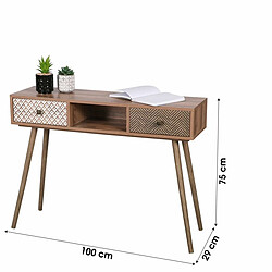 Acheter Console baobab en mdf 2 tiroirs et 1 niche ouverte L.100 cm x H.75 cm+Urban Living