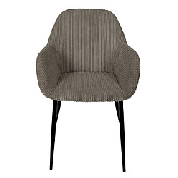 Avis The Home Deco Factory Lot de 2 fauteuils en tissu côtelé DRAMMEN - Gris