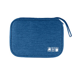 Avizar Pochette Rangement Accessoires Câble, Chargeur, Clé USB, Carte mémoire bleu