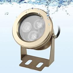 Wewoo LED sous-marines blanc et argent Spot sous-marin 3W 240-270LM lumière 3 LED, AC / DC 12V 