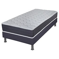 Ebac Matelas ressort + Sommier SR15 Volcan 90x190 Rhodes - H. 24 cm - Soutien ferme