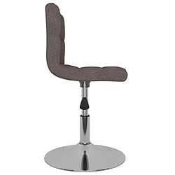 Avis vidaXL Chaises pivotantes à manger lot de 4 taupe tissu