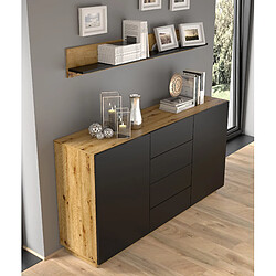 Avis FURNLUX Commode AURA 164x41x89 Crème & Noir