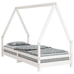 Maison Chic Lit simple Cadre de lit pour enfants,Lit d'Enfant Moderne blanc 90x200 cm bois de pin massif -MN42655