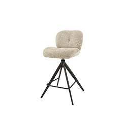 Acheter Lisa Design Arani - lot de deux tabourets de bar rotatifs - en tissu bouclette sable