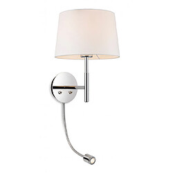 Luminaire Center Applique avec liseuse Seymour Chrome,crème 1 ampoule 60cm