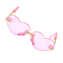 Acheter lunettes de soleil à la mode lunettes en forme de coeur pour poupées blythe 12 pouces rose