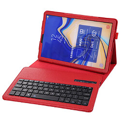 Wewoo SA830 Etui en cuir Bluetooth avec clavier Litchi 3.0 amovible pour Samsung Galaxy Tab S4 10,5 pouces T830 / T835avec support Rouge 