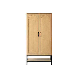 Bestmobilier Nagato - armoire - bois - 80 cm Nagato - armoire - bois - 80 cm - Bois / Noir