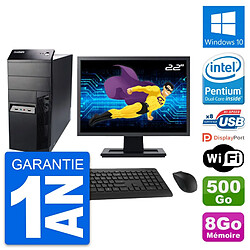 PC Tour Lenovo M91p Ecran 22" Intel G630 RAM 8Go Disque 500Go Windows 10 Wifi · Occasion 