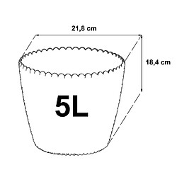 WellHome PROSPERPLAST Set 3 pots ronds (5 /8 / 11,5 litres) Splofy en plastique blanc