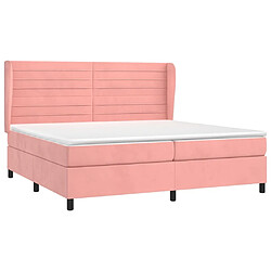 Avis Maison Chic Lit Adulte - Lit simple Lit à sommier tapissier avec matelas moelleux - Meuble de Chambre - Rose 200x200 cm Velours -MN91681