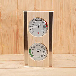 Grain de bois Sauna Thermomètre et Hygromètre 2 dans 1 Bois Hygrothermographe En Plein Air Intérieur Sauna Ménage Accessoires