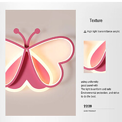 Universal Plafonnier 50cm 36W Nordic chambre d'enfant lampe de chambre à LED plafonnier infini lumière rose dessin animé papillon chambre à coucher lumière AC85-265V plafonnier pas cher