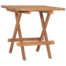 vidaXL Table pliable de jardin 50x50x50 cm Bois de teck solide