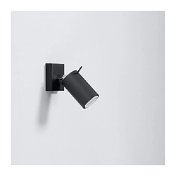 Luminaire Center Applique murale RING acier noir 1 ampoule