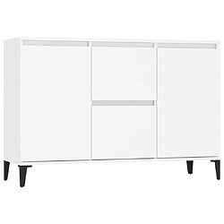 Maison Chic Buffet,Meuble de Rangement,commode pour salon,Cuisine Blanc 104x35x70 cm Aggloméré -MN23721