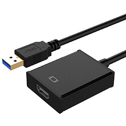 Universal Adaptateur HD 1080p USB 3.0 à HDMI Carte graphique externe Câble convertisseur audio/vidéo Support XP Win7/8 Plaqué or | Câble HDMI 