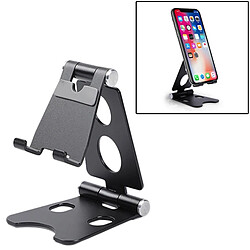 Wewoo Support pour tablette de bureau mobile en alliage d'aluminium ROOSTAND R2 à double pliage paresseuxtaille 6.4x7x9cm Noir 