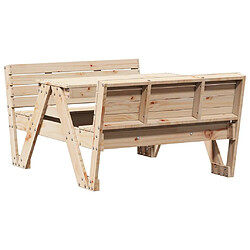 vidaXL Table de pique-nique pour enfants 88x122x58 cm bois massif pin