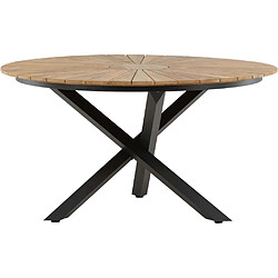 Avis Venture Home Table de jardin Ø140 en teck Mexico.