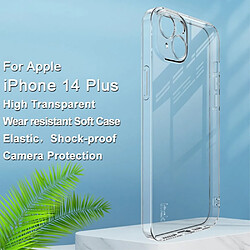 Coque en TPU IMAK anti-empreintes digitales, anti-poussière pour votre iPhone 14 Plus - transparent