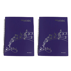 Dossier Classement Feuilles Papier Format A4 2x D?ssier de Rangement pour Partitions de Musique ,Format A4 Sac de Rangement pour Stockage Papier de Chanson- Violet