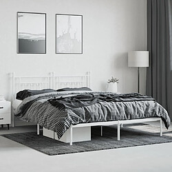 Avis Maison Chic Lit adulte - Cadre de lit métal avec tête de lit,Structure du lit Contemporain pour chambre blanc 180x200 cm -MN16252