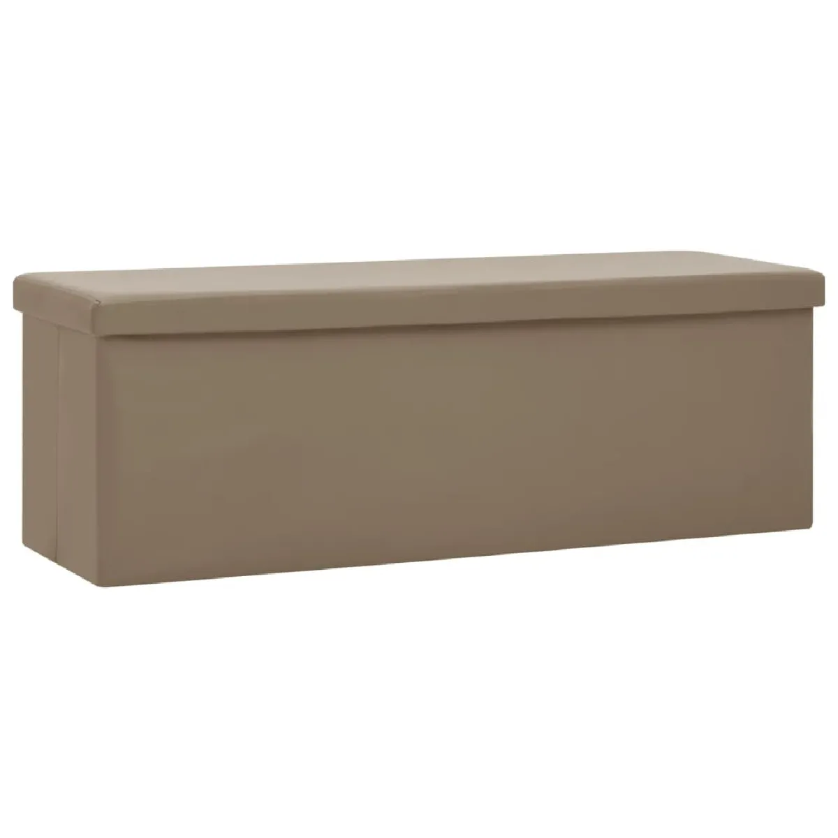 Maison Chic Banc de rangement | Meuble de rangement d'Entrée | Coffres d'Intérieur pliable Cappuccino PVC -MN23569