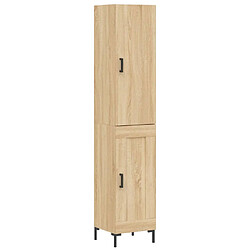 vidaXL Buffet haut Chêne sonoma 34,5x34x180 cm Bois d'ingénierie