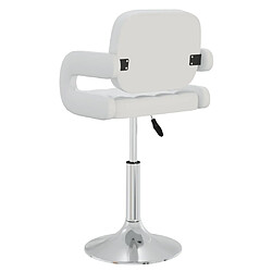 Acheter vidaXL Chaises pivotantes à manger lot de 6 blanc similicuir