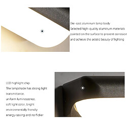 Avis Universal Applique murale extérieure de 26cm, lumière d'escalier de balcon IP65 imperméable à l'eau à LED minimaliste, couloir de jardin de cour personnalisée extérieure, noir(Le noir)