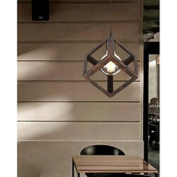 Avis Stoex Suspension 3 Luminaire Design Cube Métal Industriel Lustre Intérieur Salle à Manger E27 Rouille