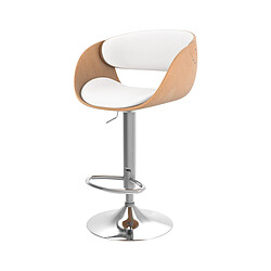 Rendez Vous Deco Chaise de bar Adelmar blanche 62,5/83,5 cm 