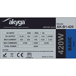 Bloc d'Alimentation Akyga AK-B1-420 420 W ATX RoHS CE REACH