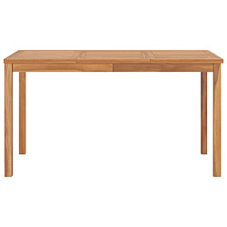 vidaXL Table à dîner de jardin 140x80x77 cm Bois de teck solide