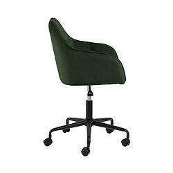 Mes Chaise de bureau 59x58,5x88,5 cm en velours vert foncé - BROOK