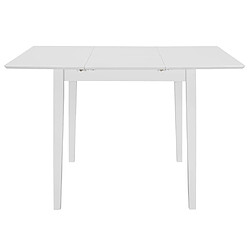 Avis vidaXL Table à manger extensible Blanc (80-120)x80x74 cm MDF