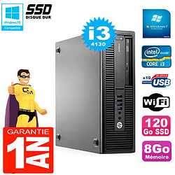 PC HP EliteDesk 800 G1 SFF Core I3-4130 8Go Disque 120Go SSD Graveur DVD Wifi W7 - Occasion