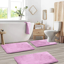 LUUCOZK Tapis de bain antidérapants absorbants à séchage rapide pour salle de bain - Violet-40 x 60cm