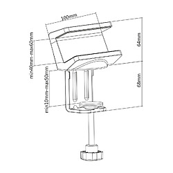 Acheter Kimex Support de table pour multiprise, blanc