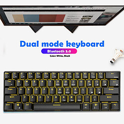 Avis Universal Clavier de jeu sans fil Bluetooth rétroéclairé Clavier d'ordinateur portable (noir)