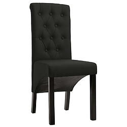 vidaXL Chaises à manger lot de 2 noir tissu