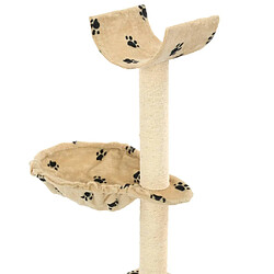 Acheter Arbre à chat,niche pour chat et griffoirs en sisal 105 cm Beige Motif de pattes -MN10341