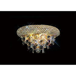 Luminaire Center Applique murale Alexetra Small 2 Ampoules doré/cristal