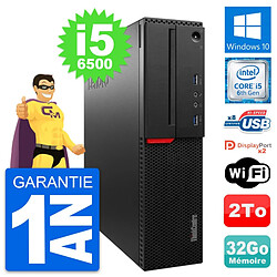 PC Lenovo ThinkCentre M800 SFF Intel i5-6500 RAM 32Go Disque 2To Windows 10 Wifi · Occasion 