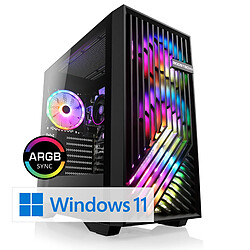 CSL-Computer Gaming PC M10880H PC Gaming CSL M10880H, AMD Ryzen 5 PRO 4650G (6x 3700 MHz), AMD Radeon Graphics, 16 Go DDR4 RAM, M.2 SSD 500 Go, Windows 11 Famille