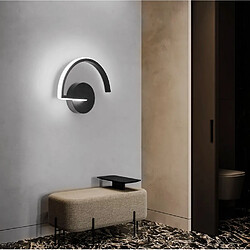 Stoex Applique Murale Led Noir Applique Murale Simple Et Moderne Lampe Murale D'Intérieur Led Pour Salon, Couloir, Chambre À Coucher, (Blanc Froid)