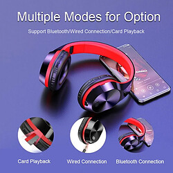 Acheter Universal T5 casque de jeu pliable stéréo pour bluetooth 5.0 support carte TF casque 9D casque hifi casque pliable sans fil casque oreille bouchon d'oreille casque